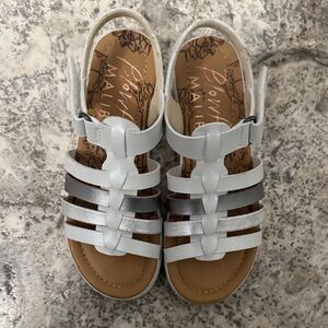 Blowfish Malibu Girls' White & Silver Strappy Sandals